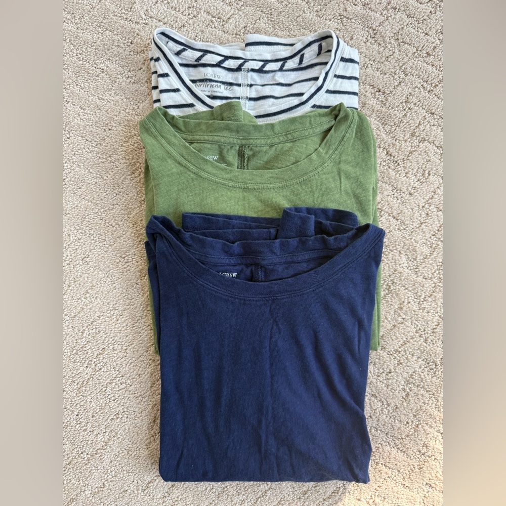 J. Crew Black and White Long Sleeve Tees